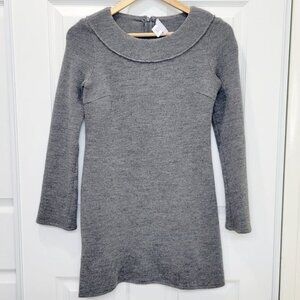 VERA WANG 100% Wool Boat Neck Long Sleeves Sheath Mini Dress 4